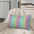 thumbnail image 6 of Binfone Rainbow Peacock Feathers Standard Size Pillowcase, Long Staple Pure Cotton Envelope Closure Pillow Cover (Pillow core not included),14"x20", 6 of 7