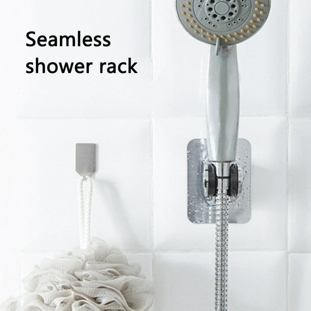 Support de pommeau de douche auto-adhésif - Support de douche à main  réglable sans perçage, support mural étanche (noir mat)