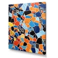 thumbnail image 2 of Designart "Tiles in Orange and Blue" Geometric Canvas Wall Art - Modern Orange Abstract Tile Hallway Wall Art Decor, 2 of 6