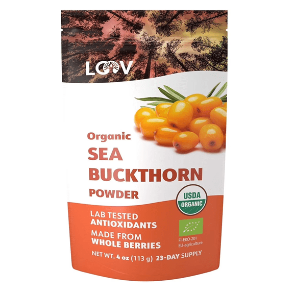 Organic Sea Buckthorn Air-dried Powder 113g/4oz
