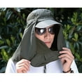 thumbnail image 2 of FNNMNNR Women & Men Outdoor Sun Hat UV Protection Fishing Hiking Caps with Face Neck Flap Cover UPF 50+ Outdoor Sportswear Accessories Light Grey, 2 of 8