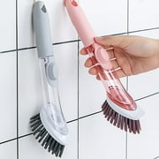Long Handle Dish Soap Brush Reusable PP Liquid Dispenser Kitchen Scrub Brush for Restaurant