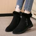 thumbnail image 5 of BONIXOOM Platform Sneakers for Women Shoes for Women Walking Shoes Snow Sport Zip-Up Boots Black 2024 Summer Clearance Size 6, 5 of 9