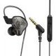 thumbnail image 1 of Audífonos deportivos de alta fidelidad con micrófono, auriculares de música para teléfonos móviles (negro), 1 of 6