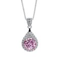 thumbnail image 4 of Moissanite Pendant Necklace 1ct Round Cut D Color VVS1 Diamond Necklace for Women 925 Sterling Silver Necklace for Women with Certificate, 4 of 9