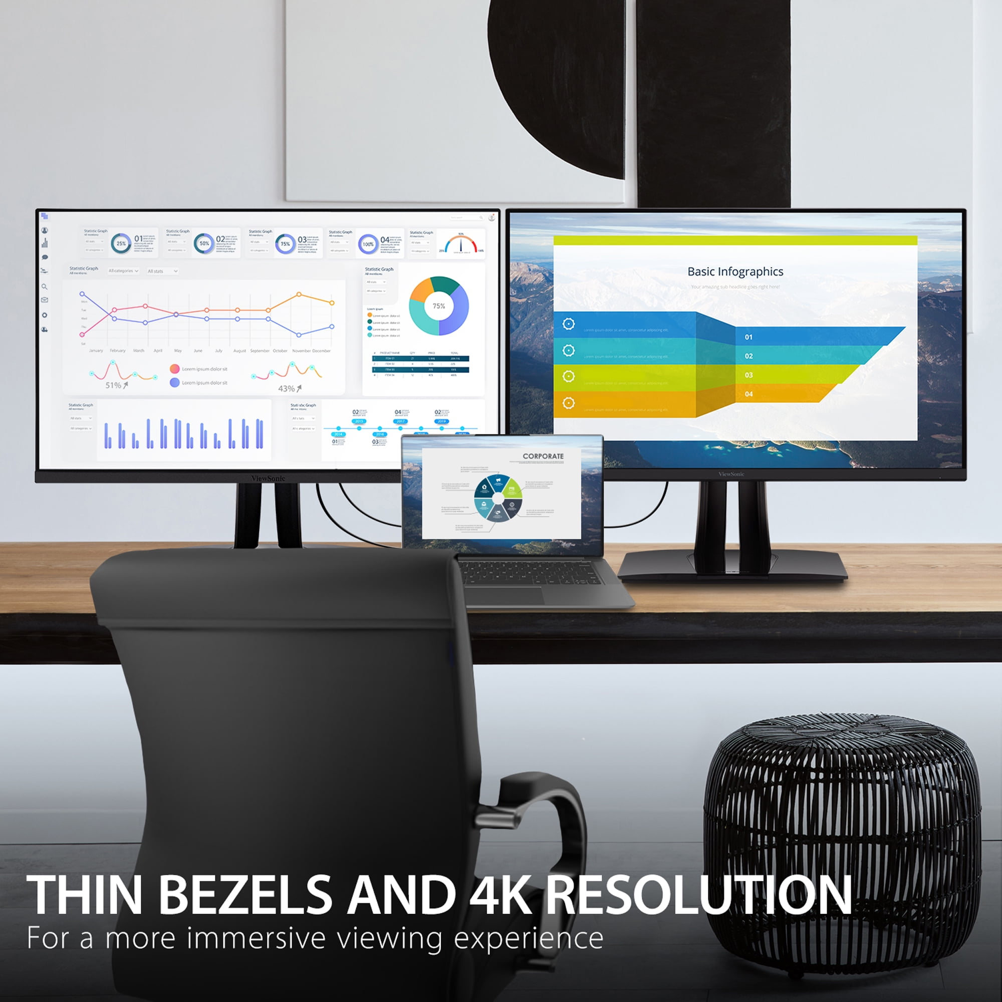 ViewSonic VP3256-4K 32" 4K Graphic Design Monitor with USB-C