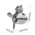 thumbnail image 3 of Xwjun Car Air Freshener Bulldog Pilot Car Diffuser Rotating Propeller Automotive Air Outlet Fan Creative Funny Car Perfume Decoration Cool Car Accessories 1ml(Silver), 3 of 8