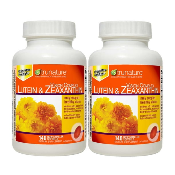 2 Pack Trunature Vision Complex Lutein & Zeaxanthin, 140 Softgels