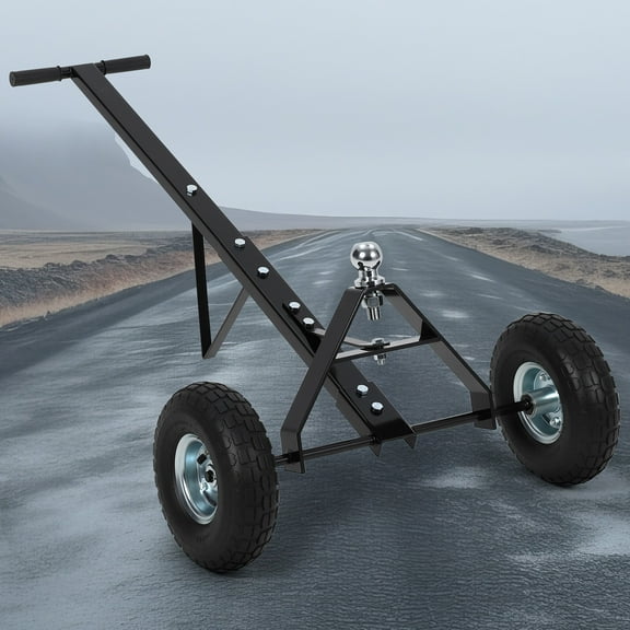 Trailer Dolly,600LBS Tongue Weight Capacity, Carbon Steel Trailer Mover with 1-7/8” Ball & 10” Pneumatic Tires,  for Moving Boat Trailers/Utility/Cargo/RV