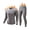 Gray, variant on Thermal Underwear for Men Long Johns Fleece Lined Base Layer Top and Bottom Set for Cold Weather Black