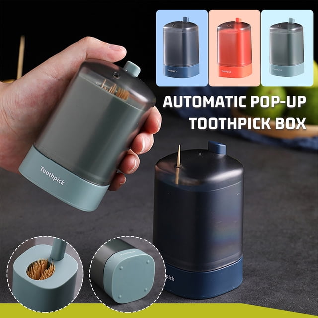 Vaidha Automatic-up Toothpick Box Container Portable Toothpick Dispenser