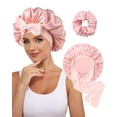 thumbnail image 1 of Gorro de seda CHLINS 100% morera para mujer con pelo rizado, 1 of 7
