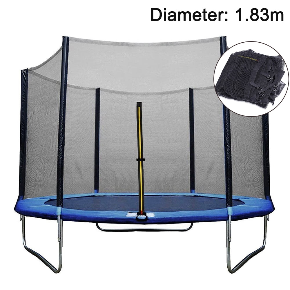 REPLACEMENT TRAMPOLINE SAFETY NET ENCLOSURE SURROUND 6FT-16FT 6Pole-12Pole 