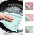 thumbnail image 4 of Joernso 5Pcs Water Absorbent Washing Dish Cloth Towel Rag Home Kitchen Clean Tablecloth, 4 of 8