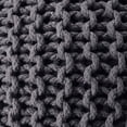 thumbnail image 5 of REDEARTH Round Pouf Foot Stool Ottoman -Cotton Hand Knitted Dori Pouffe, Cord Boho Home Dcor, Stuffed Cable Poof Accent Chair for Living Room, Bedroom, Nursery, Kidsroom 19.5"x19.5"x14"; Dark Gray, 5 of 8