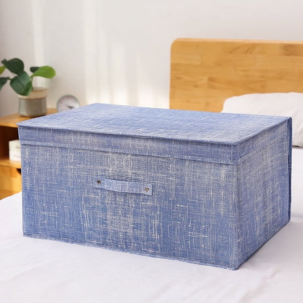 Caja de almacenamiento plegable grande de tela no tejida, caja de almacenamiento de ropa interior, edredones, caja de almacenamiento, caja de archivo para el hogar