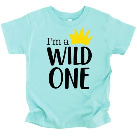 

I m A Wild One Crown Boys 1st Birthday Shirt for Baby Boys First Birthday Outfit Chill Short Sleeved Shirt
