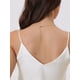 thumbnail image 5 of Camiseta de satén para mujer, tirantes, escote en V, top de seda casual, formal, capa, camisa de dormir 2026 M blanca, 5 of 6