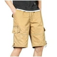 thumbnail image 3 of Hurxie Deals Khaki Shorts for Men Big And Tall Gym Shorts Mens 4x Mens Shorts with Pockets XXXXL ( Big and Tall Men's ), 3 of 8