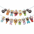 thumbnail image 3 of 36Pcs Dog Birthday Decorations Dog Birthday Party Supplies Puppy Party Favors, 1 Pc Happy Birthday Banner 1 Pc Backdrop 18 Pcs Dog Balloons and 16 Pcs Cake Toppers for Kid Dog Lover, 3 of 7
