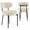 White, variant on ROSVOVO Set of 2 Modern Boucle Dining Chairs, Mid Century Upholstered Kitchen Chairs with Curved Backrest & Plush Round Seat for Vanity, Living Room