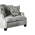 thumbnail image 2 of Benjara Fabric Upholstered Wooden Loveseat with Sloped Armrest, Gray, 2 of 3