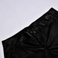 thumbnail image 3 of Bcfgryg Leather Shorts Men's Hop Motorcycle Ride Party Disco Shorts Athletic Shorts Men Black 29, 3 of 5