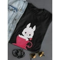 thumbnail image 3 of Cute Bunny Inside Cup T-Shirt Women -Image by Shutterstock, Female Large, 3 of 4