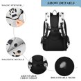 thumbnail image 4 of FORMRS Unisex School Backpack 17" Student Travel Bag with Laptop Compartment, Black Cartoon Cat Paw, 4 of 7