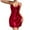 Red, variant on Dealovy Satin Nightgowns for Women Full Slip Sleeveless Spaghetti Strap Mini Dress Chemise Nightwear Sleepwear