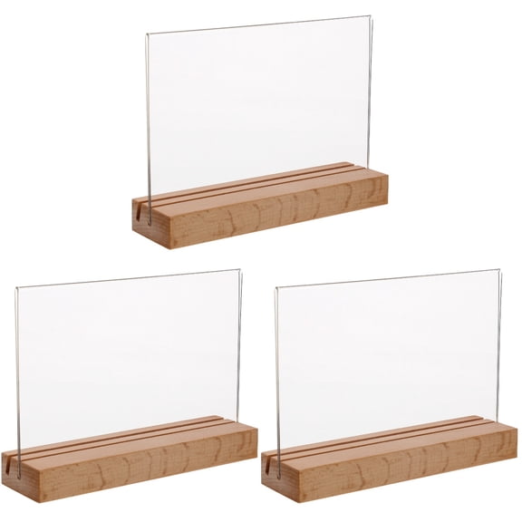 COSMOBETTY Rectangular Label Showing Stand Acrylic for Supermarket and Shops 3Pcs 5.89X3.93X1.97in