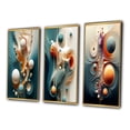 thumbnail image 3 of Designart "Organic Blessings from the Otherworldly Multiverse II" Minimalism Framed Wall Art Set Of 3 - White Abstract Minimalism Frame Gallery Set For Office Decor, 3 of 6