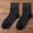 Black, variant on Women's 1PC Striped Knit Crew Socks Comfortable Thick Ribbed Cuff Mid Calf Socks for Casual Work and Daily Wear