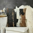 thumbnail image 2 of YINGXI  Abstract Black Brown Art Pillow Covers Decorative Throw Pillowcase  Square Couch Cushion Cover for Home Decor Sofa Living Room Bed Car Sofa 18x18in, 2 of 5