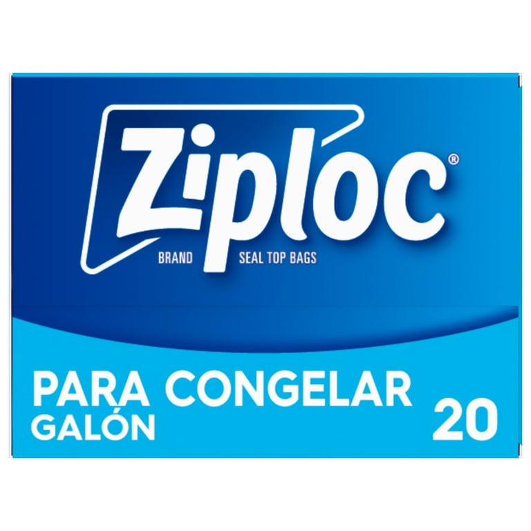 Ziploc® Brand Gallon Freezer Bags, Resealable, Large Storage, 20