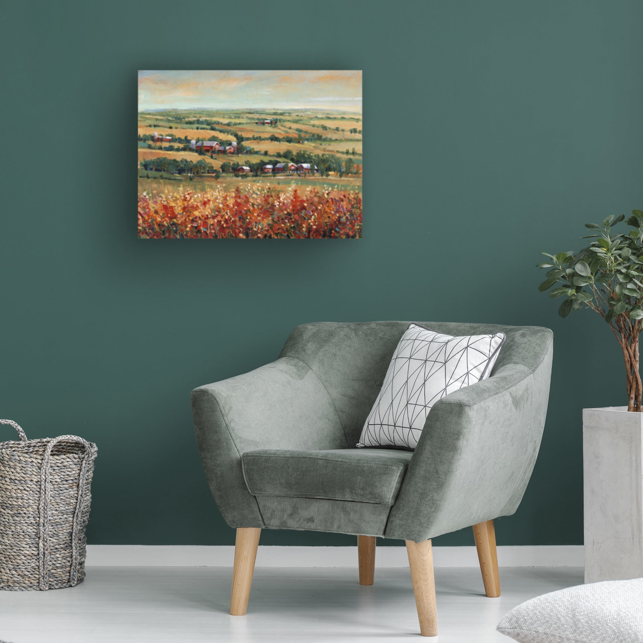 Trademark Fine Art Tim OToole Rural Open Landscape II Canvas Wall Art