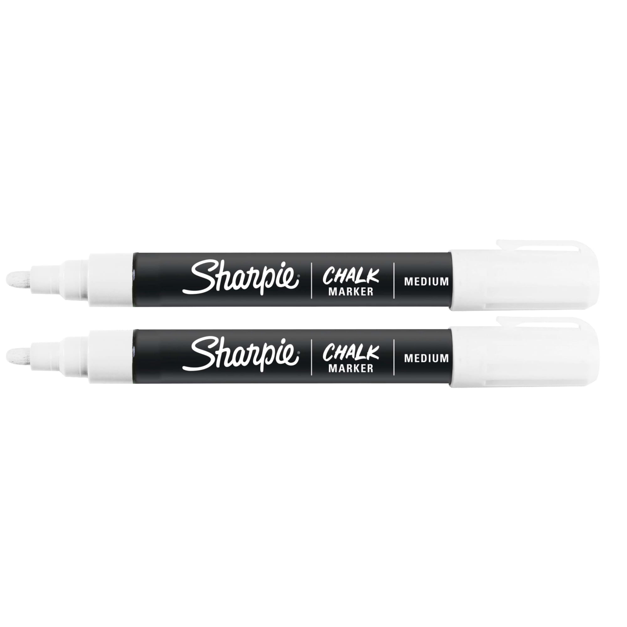 Sharpie Chalk Markers, Wet Erase Markers, White, 2 Count