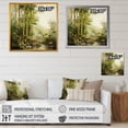 thumbnail image 4 of Designart "Vintage Bamboo Jungle Scene" Floral Framed Wall Art - Green Bamboo Entryway Framed Wall Art, 4 of 6