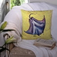 thumbnail image 3 of Stingray on Yellow Fabric Decorative Pillow, 3 of 4