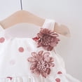 thumbnail image 4 of EnJoCho toddler Kids Baby Girls Dot Print Flower Princess Dress+Hat Cap Clothes Outfits Baby Kids Summer Casual Party Dresses 6-12 Months, 4 of 9