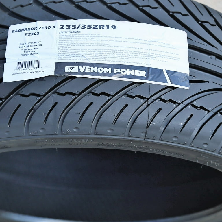 Venom Power Ragnarok Zero X 235/35ZR19 91W XL UHP Summer Tire for Venom Power Ragnarok Zero X 235/35ZR19 91W XL UHP Summer Tire for