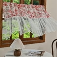 thumbnail image 4 of Vintaged Flower Semi Sheer Lace Curtain For Living Room Bedroom Window Valance, 4 of 15
