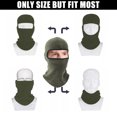 thumbnail image 3 of Balaclava Ski Mask, Winter Ski Mask Cover,Head and Neck Covering,Windproof Breathable Anti Cold Weather Gear for Outdoor Skiing,Riding Running.Fleece,Thermal Warm Mask for Men and Women(Green), 3 of 7