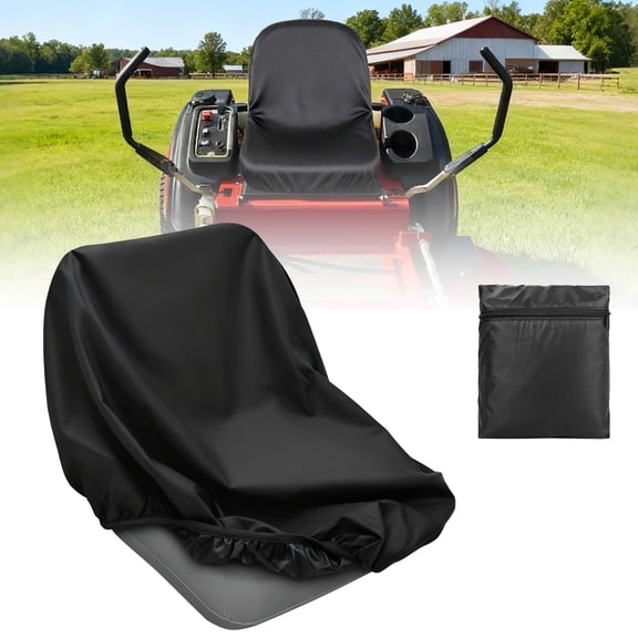 EEEKit Riding Lawn Mower Seat Cover, Waterproof Tractor Seat Cover, Outdoor Snow-Proof UV-Resistant Seat Protective Cover Fit for Kubota, Cub Cadet, Mahindra, Husqvarna
