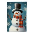 thumbnail image 2 of PHYHOO  Welcome Winter Garden Flag Double Sided, Burlap Small Snow Garden Yard House Flags with Snowman for Winter Outside Outdoor Decoration White, 2 of 6