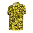 thumbnail image 2 of Rocae Yellow Butterflies for Men's Short Sleeve Polo Shirt, Quick Drying Performance Moisture Wicking Sports Men's Golf Shirt Large, 2 of 9