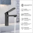 thumbnail image 7 of Lulani Yasawa Stainless Steel 1-Handle Single Hole Bathroom Faucet with Drain Assembly - Gun Metal, 7 of 7