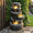 25.6" H Gray, variant on 31.5" Tall Outdoor Water Fountain with LED Light,Outdoor Fountain and Waterfalls for Garden or Patio,Yard, and Deck Decor,Gray