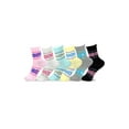 thumbnail image 2 of TeeHee Little Toddler Kids Girls Cotton Fashion Crew Socks 6 Pair Pack (12-24 Months, Ethnic Stripe), 2 of 8