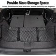 thumbnail image 4 of Automotive Cargo Net Stretchable and 3 Pocket Trunk Net Organizer Black Car Interior Accessories Cargo Storage Mesh Net Truck Bed Grocery Holder with Hooks Screws Buttonholes (43.3 x 15.7 Inches), 4 of 7